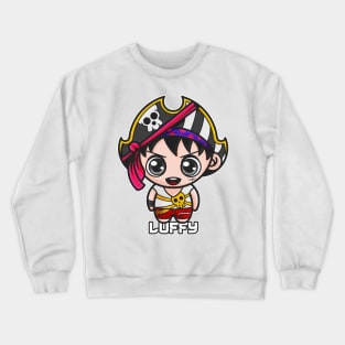 Tiny Luffy Red Crewneck Sweatshirt